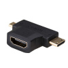 Prepojovací kábel Akyga AK-AD-23, HDMI, miniHDMI / microHDMI, čierny Prepojovací kábel Akyga AK-AD-23, HDMI, miniHDMI / microHDMI, čierny