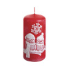 Vianočná sviečka valec SOVA ZIMNÁ Ø 6 x 13 cm červená Vianočná sviečka valec SOVA ZIMNÁ Ø 6 x 13 cm červená
