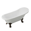 VOĽNE STOJACA AKRYLÁTOVÁ VAŇA ISABEL RETRO 150 X 75 CM BIELA, NOHY ANTICKÝ BRONZ VOĽNE STOJACA AKRYLÁTOVÁ VAŇA ISABEL RETRO 150 X 75 CM BIELA, NOHY ANTICKÝ BRONZ