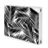 Dekoračný magnet na radiátor Černé palmové listy 80x60 cm Dekoračný magnet na radiátor Černé palmové listy 80x60 cm