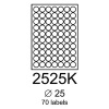 etikety RAYFILM 25mm kruh žlté flourescentné laser R01312525KA (100 list./A4) etikety RAYFILM 25mm kruh žlté flourescentné laser R01312525KA (100 list./A4)