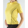 GINA Dámske bavlnené tričko s krátkym rukávom a stojáčikom | 98019P - citrónová čierna, S GINA Dámske bavlnené tričko s krátkym rukávom a stojáčikom | 98019P - citrónová čierna, S