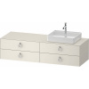 DURAVIT White Tulip závesná skrinka pod umývadlo na dosku (umývadlo vpravo), 4 zásuvky, 1600 x 550 x 408 mm, nordická biela matná lakovaná, WT4995R39390000 DURAVIT White Tulip závesná skrinka pod umývadlo na dosku (umývadlo vpravo), 4 zásuvky, 1600 x 550 x 408 mm, nordická biela matná lakovaná, WT4995R39390000