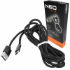 Kábel NEO TOOLS USB - USB typ C 2 m čierny Kábel NEO TOOLS USB - USB typ C 2 m čierny