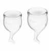 Sada menštruačných kalíškov Satisfyer Feel Secure transparent 15 ml + 20 ml Sada menštruačných kalíškov Satisfyer Feel Secure transparent 15 ml + 20 ml