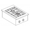 Combisteel Plynový varič - 2 horáky - 9 kW Combisteel Plynový varič - 2 horáky - 9 kW