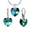 Stříbrný set SRDCE 14mm vyroben s CRYSTALLIZED™ – Swarovski Elements - Bermuda B Stříbrný set SRDCE 14mm vyroben s CRYSTALLIZED™ – Swarovski Elements - Bermuda B