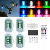 4x Bezdrôtové VÝSTRAŽNÉ STROBOSKOPICKÉ LAMPY LED s Diaľkovým Ovládaním 4x Bezdrôtové VÝSTRAŽNÉ STROBOSKOPICKÉ LAMPY LED s Diaľkovým Ovládaním