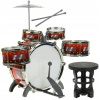 Detská bicia súprava 5 bubnov 2 činely Hudobný nástroj + Stolička Detská bicia súprava 5 bubnov 2 činely Hudobný nástroj + Stolička