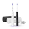 Philips Sonicare 6500 Gentle clean sada elektrických zubních kartáčků, 2 kusy, černá a bílá Philips Sonicare 6500 Gentle clean sada elektrických zubních kartáčků, 2 kusy, černá a bílá