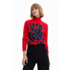 Desigual Dámsky sveter TULA Červená M Sveter Desigual Dámsky sveter TULA Červená M Sveter