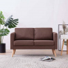 zahrada-XL Látková 2-miestna pohovka hnedá 281353 zahrada-XL Látková 2-miestna pohovka hnedá 281353