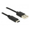 Delock Cable USB 2.0 Type-A male > USB Type-C™ 2.0 male 2.0 m black 83327 Delock Cable USB 2.0 Type-A male > USB Type-C™ 2.0 male 2.0 m black 83327