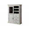 Bighome - ANTIK Vinná skrinka z mangového dreva, voskovaný biely akácia, 120x45x160 Bighome - ANTIK Vinná skrinka z mangového dreva, voskovaný biely akácia, 120x45x160