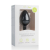 Easytoys - análny kolík s bielym kameňom - stredný - čierny Easytoys - análny kolík s bielym kameňom - stredný - čierny