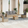 zahrada-XL 6-dielna záhradná súprava pohoviek s vankúšmi béžová polyratan 3224505 zahrada-XL 6-dielna záhradná súprava pohoviek s vankúšmi béžová polyratan 3224505