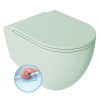 Isvea INFINITY závesná WC misa, Rimless, 36,5x53cm, zelena mint 10NF02001-2T
