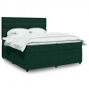 Box spring postel s matrací tmavě zelená 200x200 cm samet 3294739 Box spring postel s matrací tmavě zelená 200x200 cm samet 3294739