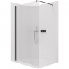 CERANO - Sprchová zástena Walk-in Onyx Round Ľ/P - 8 mm - guľatá vzpera - čierna matná, ryhované sklo - 140x200 cm CERANO - Sprchová zástena Walk-in Onyx Round Ľ/P - 8 mm - guľatá vzpera - čierna matná, ryhované sklo - 140x200 cm