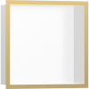 HANSGROHE XtraStoris Individual výklenok do steny, matná biela s dizajnovým rámom, 300 x 300 x 100 mm, leštený vzhľad zlata, 56099990 HANSGROHE XtraStoris Individual výklenok do steny, matná biela s dizajnovým rámom, 300 x 300 x 100 mm, leštený vzhľad zlata, 56099990