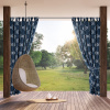 Eurofirany Záves 155x200 cm vodoodolný matný polyester tmavomodrý biely GARDEN Eurofirany Záves 155x200 cm vodoodolný matný polyester tmavomodrý biely GARDEN