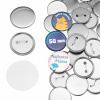 Komponenty pre kovové odznaky 58mm so zatváracím špendlíkom - sada 100 ks button Komponenty pre kovové odznaky 58mm so zatváracím špendlíkom - sada 100 ks button
