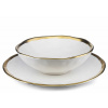 HowHomely Keramická súprava tanierov Lissa White Gold 8ks HowHomely Keramická súprava tanierov Lissa White Gold 8ks