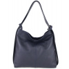 Kožená kabelka na rameno 579 tmavomodrá Made in Italy Kožená kabelka na rameno 579 tmavomodrá Made in Italy