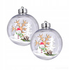 Vianočná Guľa priehľadná snehová vločka 10 cm 2 ks Vianočná Guľa priehľadná snehová vločka 10 cm 2 ks