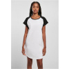 Ladies Contrast Raglan Tee Dress - white/black L Ladies Contrast Raglan Tee Dress - white/black L