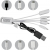 Eaxus Nabíjecí kabel 5v1 USB 2.0 s mini, microUSB konektorem, typ C, 8-pin, spojkou Nabíjecí kabel Eaxus Nabíjecí kabel 5v1 USB 2.0 s mini, microUSB konektorem, typ C, 8-pin, spojkou Nabíjecí kabel