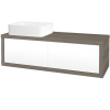 Dreja Umývadlová skriňa STORM SZZ2 120 (umývadlo Joy) - D03 Cafe / L01 Biela vysoký lesk / Levé Dreja Umývadlová skriňa STORM SZZ2 120 (umývadlo Joy) - D03 Cafe / L01 Biela vysoký lesk / Levé