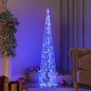 vidaXL Akrylový dekoratívny svetelný LED kužeľ, modrý 120 cm - Blue - 108901-220361 vidaXL Akrylový dekoratívny svetelný LED kužeľ, modrý 120 cm - Blue - 108901-220361