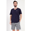 Pánske pyžamo šortky Alfréd - tmavě modrá 1XL (Vienetta MAN) Pánske pyžamo šortky Alfréd - tmavě modrá 1XL (Vienetta MAN)
