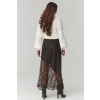 Makadamia Dlhá sukňa s čipkou C22 - tm. hnedá Tmavohnedá Uni Makadamia Dlhá sukňa s čipkou C22 - tm. hnedá Tmavohnedá Uni