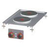 Sporák drop-in elektrická 2x drop-in plotýnka 400 V | RM - PCD-64ET Sporák drop-in elektrická 2x drop-in plotýnka 400 V | RM - PCD-64ET