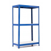 Policový regál Trestles RH 1200x800x400, nosnosť 1050 kg, 3 police Farba: modrá, Typ police: biela HDF 5 mm Policový regál Trestles RH 1200x800x400, nosnosť 1050 kg, 3 police Farba: modrá, Typ police: biela HDF 5 mm