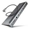 AXAGON HMC-4KX3 USB 5Gbps hub, 3x USB-A, 2x HDMI, DP, RJ-45 GLAN, SD/microSD, audio, PD 100W, kábel USB-C 40cm AXAGON HMC-4KX3 USB 5Gbps hub, 3x USB-A, 2x HDMI, DP, RJ-45 GLAN, SD/microSD, audio, PD 100W, kábel USB-C 40cm