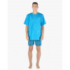 Pánské pyžamo krátké GINO 79156P dunaj lékořice 4XL Pánské pyžamo krátké GINO 79156P dunaj lékořice 4XL