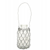 Chic Antique Závesná sklenená dekoračná vázička s drôtikom Fil de Fer - Ø 5,5*10 cm - Chic Antique Chic Antique Závesná sklenená dekoračná vázička s drôtikom Fil de Fer - Ø 5,5*10 cm - Chic Antique