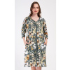 Dámske domáce šaty s trojštvrťovým rukávom Marie - khaki 1XL (VIENETTA SECRET) Dámske domáce šaty s trojštvrťovým rukávom Marie - khaki 1XL (VIENETTA SECRET)