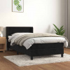 Box spring postel s matrací černá 100x200 cm samet Černý 3130825 Box spring postel s matrací černá 100x200 cm samet Černý 3130825