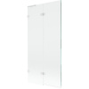 Mexen Lunar L, 2-krídlová vaňová zástena 90 x 150 cm, 8mm číre sklo, biely profil, 897L-090-100-20-00-L Mexen Lunar L, 2-krídlová vaňová zástena 90 x 150 cm, 8mm číre sklo, biely profil, 897L-090-100-20-00-L