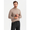 Ombre Men's knitted half turtleneck with viscose - dark beige hnedá L Ombre 5902228985679 Ombre Men's knitted half turtleneck with viscose - dark beige hnedá L Ombre 5902228985679
