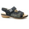 RIEKER 65989-01 black, dámské sandály vel.38 RIEKER 65989-01 black, dámské sandály vel.38