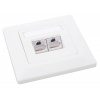 SOLARIX Zásuvka Solarix CAT6 STP 2 x RJ45 pod omítku bílá SX9-2-6-STP-WH SOLARIX Zásuvka Solarix CAT6 STP 2 x RJ45 pod omítku bílá SX9-2-6-STP-WH