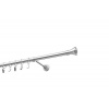 Jednoduchá kovová garniža Nerez 200 cm - koncovka Monako Jednoduchá kovová garniža Nerez 200 cm - koncovka Monako