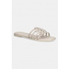 Tommy Hilfiger šľapky s otvorenými prstami dámske kožené TH SCRIPT FLAT MULE LTH FW0FW09368 béžová EUR 36 Tommy Hilfiger šľapky s otvorenými prstami dámske kožené TH SCRIPT FLAT MULE LTH FW0FW09368 béžová EUR 36