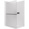 CERANO - Sprchová zástena Walk-in Crystal Ľ/P - 8 mm + polička/držiak na uteráky - bezvzperový systém - čierna matná, mliečne sklo - 120x200 cm CERANO - Sprchová zástena Walk-in Crystal Ľ/P - 8 mm + polička/držiak na uteráky - bezvzperový systém - čierna matná, mliečne sklo - 120x200 cm