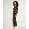 Dámske pyžamo s patentom Bear XL Čierna Dámske pyžamo s patentom Bear XL Čierna